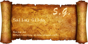 Sallay Gilda névjegykártya